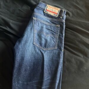 Diesel Men's Dark Blue Relaxed Jeans